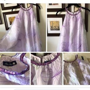 NEW Blue Pearl Butterfly Swing Dress